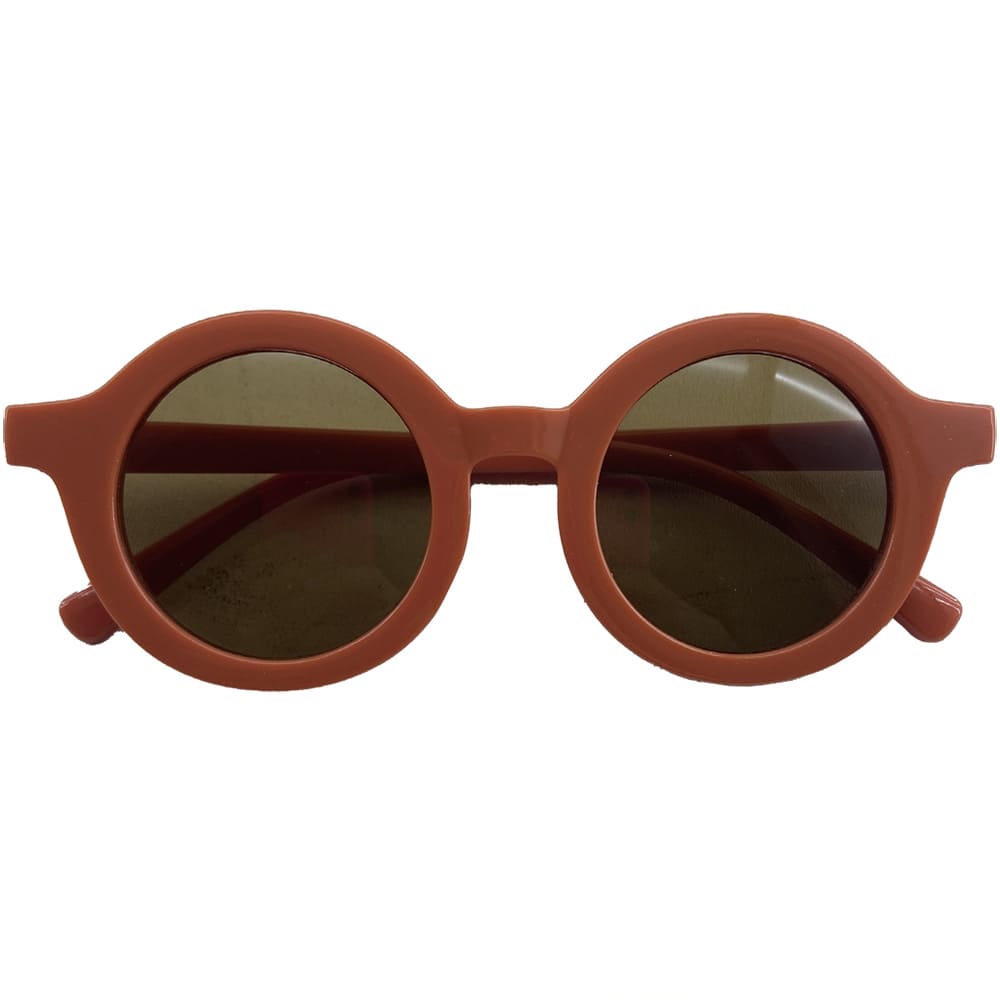 عینک دودی اسپورت گرد تک رنگ Mg Baby2 آجری