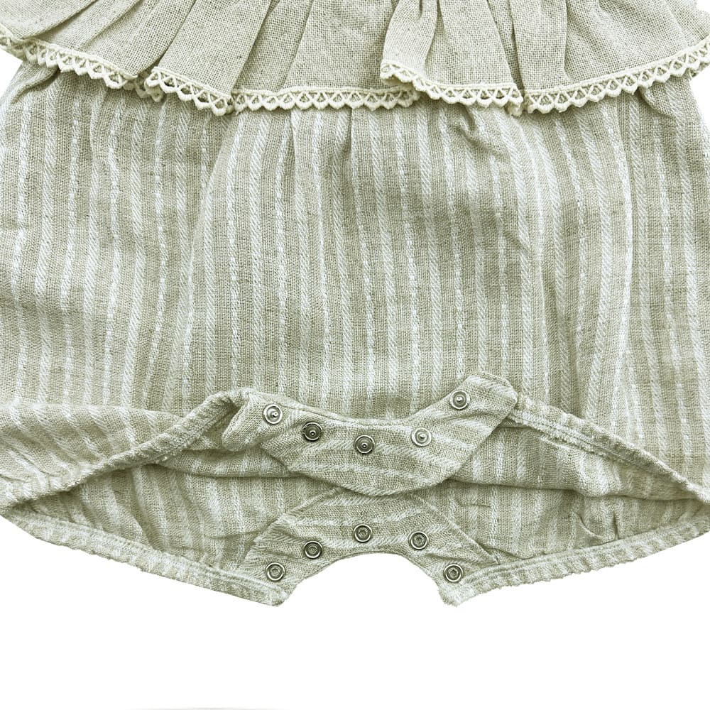 سرهمی (رامپر) دخترانه چین دار کرمی mymio2