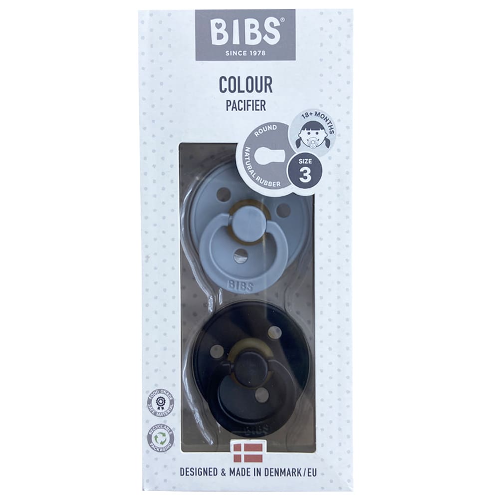 پستانک دو عددی سرگرد طوسی-مشکی بیبس Bibs3