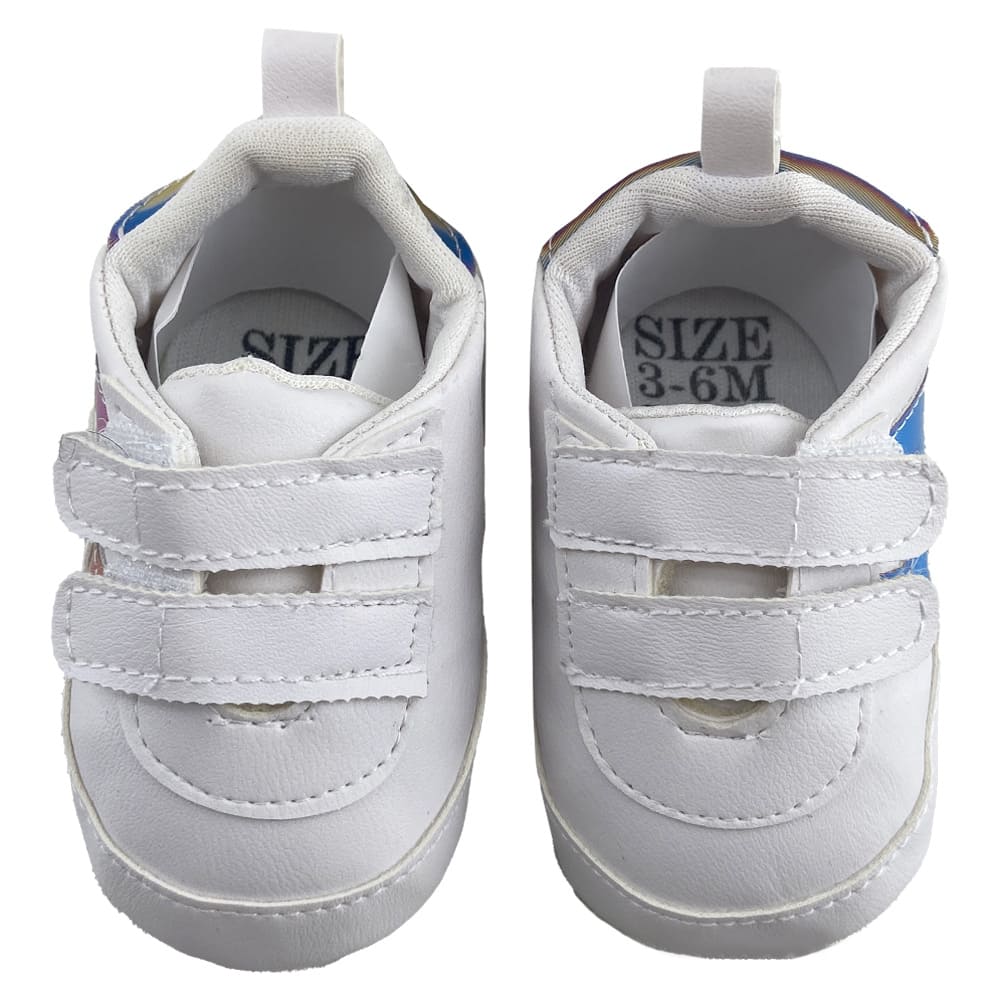 کفش نوزادی بند چسبی 7رنگ سفید baby Bee2