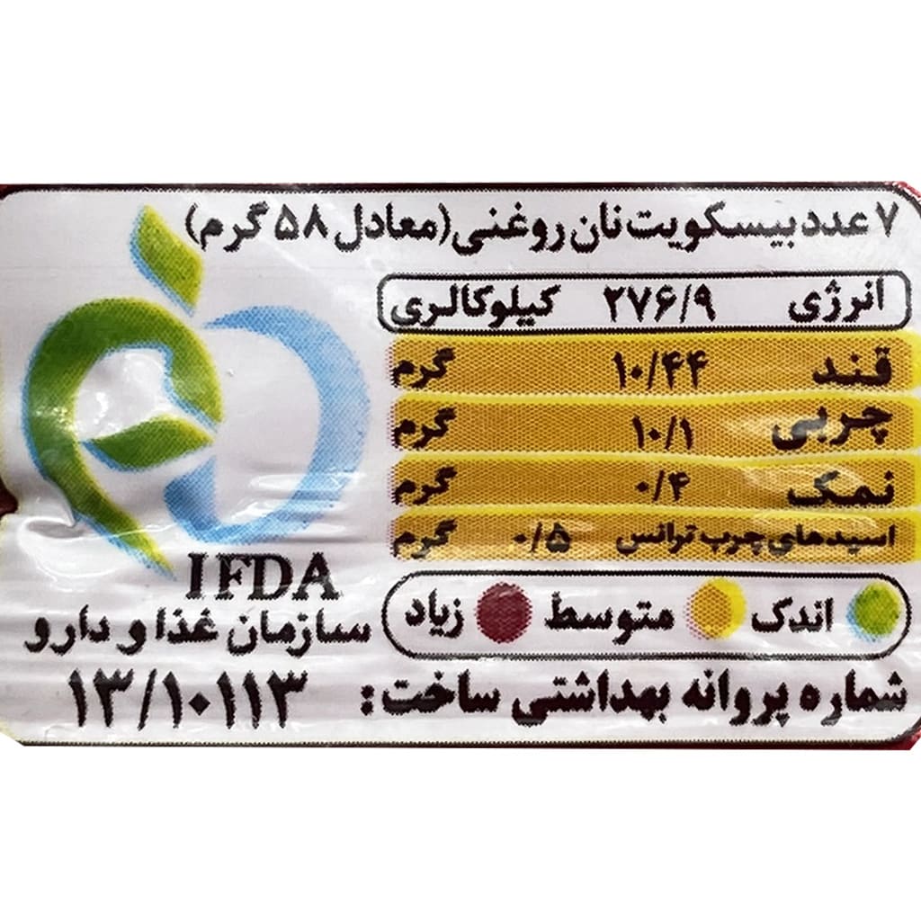 بیسکوییت نان روغنی 50 گرمی سالمین Salemin1