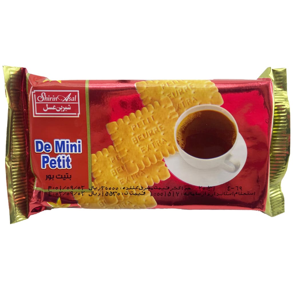بیسکوییت وانیلی پتی پور 6 عددی شیرین عسل Shirin Asal