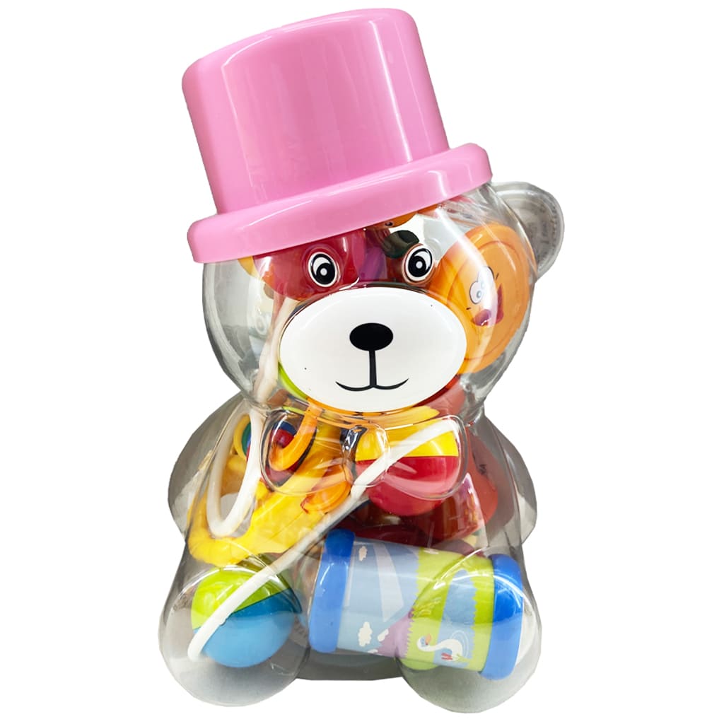 پک جغجغه عروسکی خرس کلاه دار Baby Toys