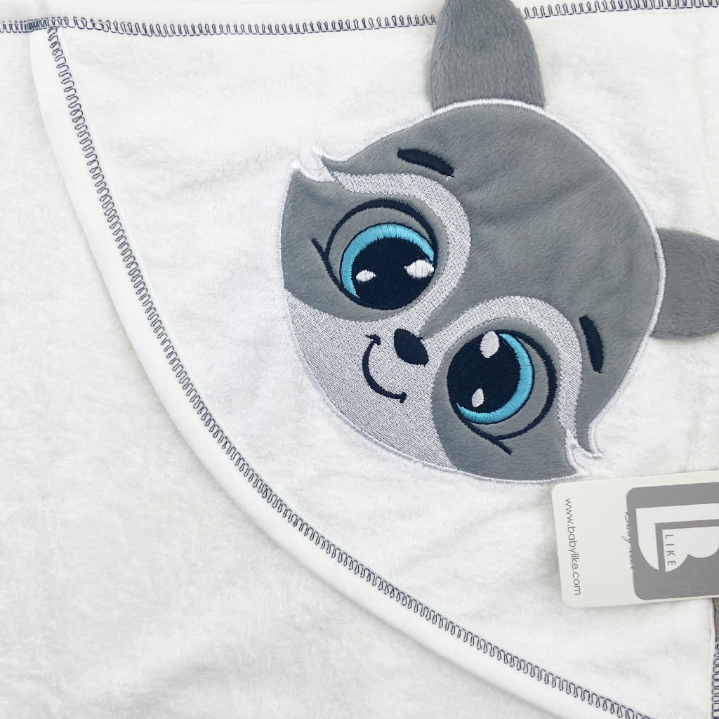 حوله چهارگوش کلاه دار طرح سنجاب Baby like1