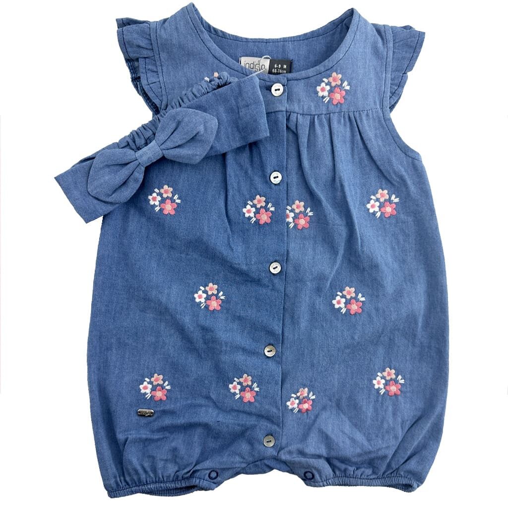 سرهمی ( رامپر) دخترانه لی بهارک ایندیگو Indigo