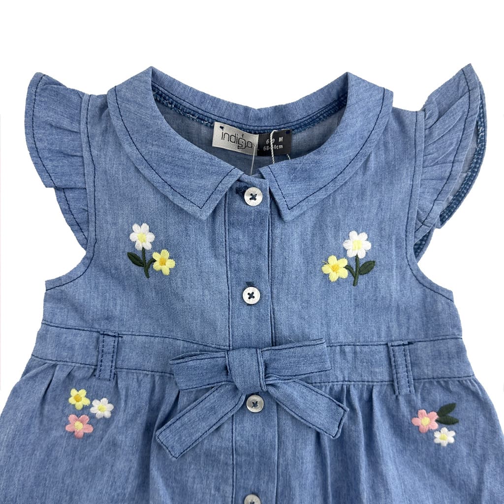 سارافون لی دخترانه گل دار ایندیگو indigo2