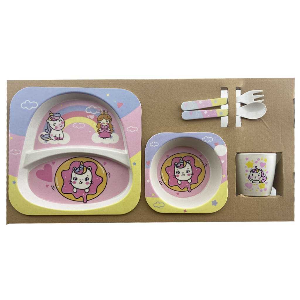 سرویس غذاخوری پنج تکه بامبو اسب تکشاخ کوکو Coco1