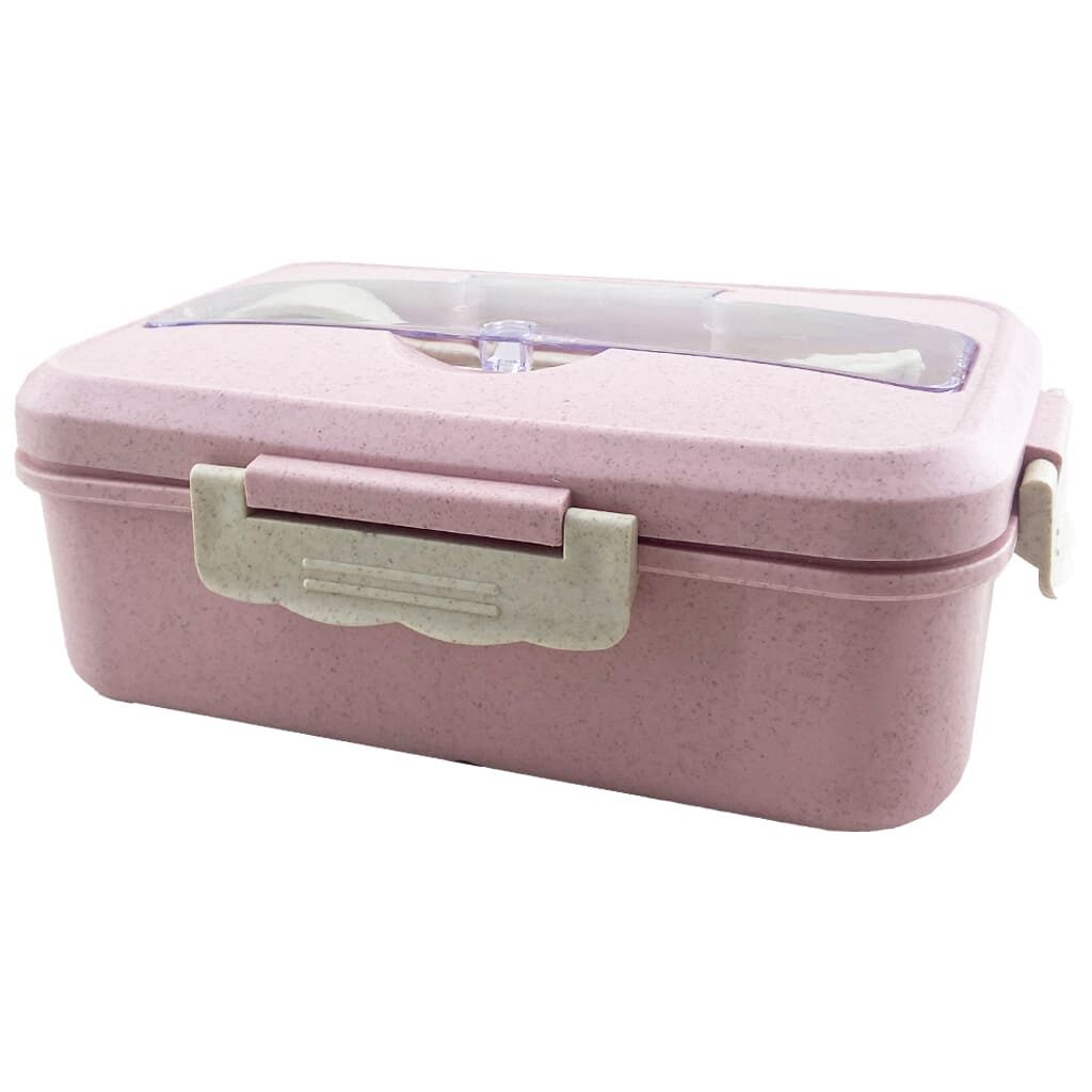 ظرف غذا و لانچ باکس دو طبقه مستطیلی بامبو