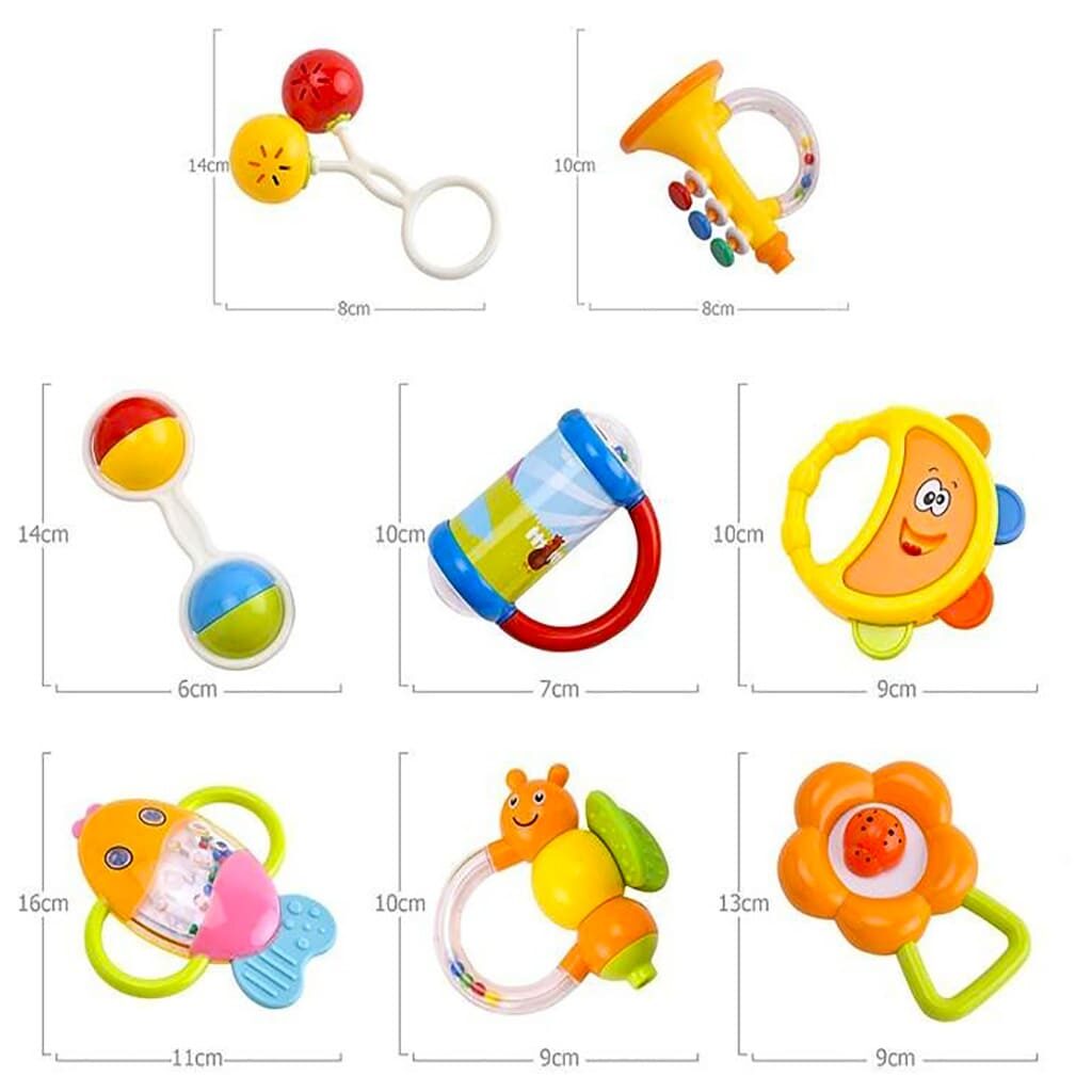 پک جغجغه عروسکی خرس دلقک Baby Toys2