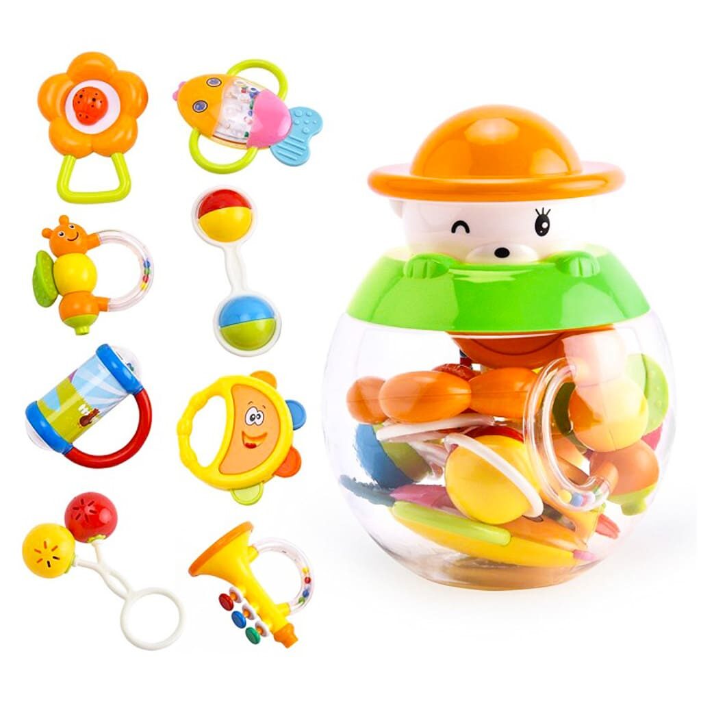 پک جغجغه عروسکی خرس دلقک Baby Toys
