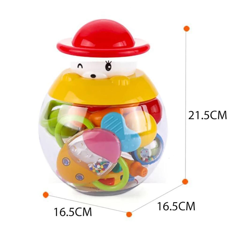 پک جغجغه عروسکی خرس دلقک Baby Toys3