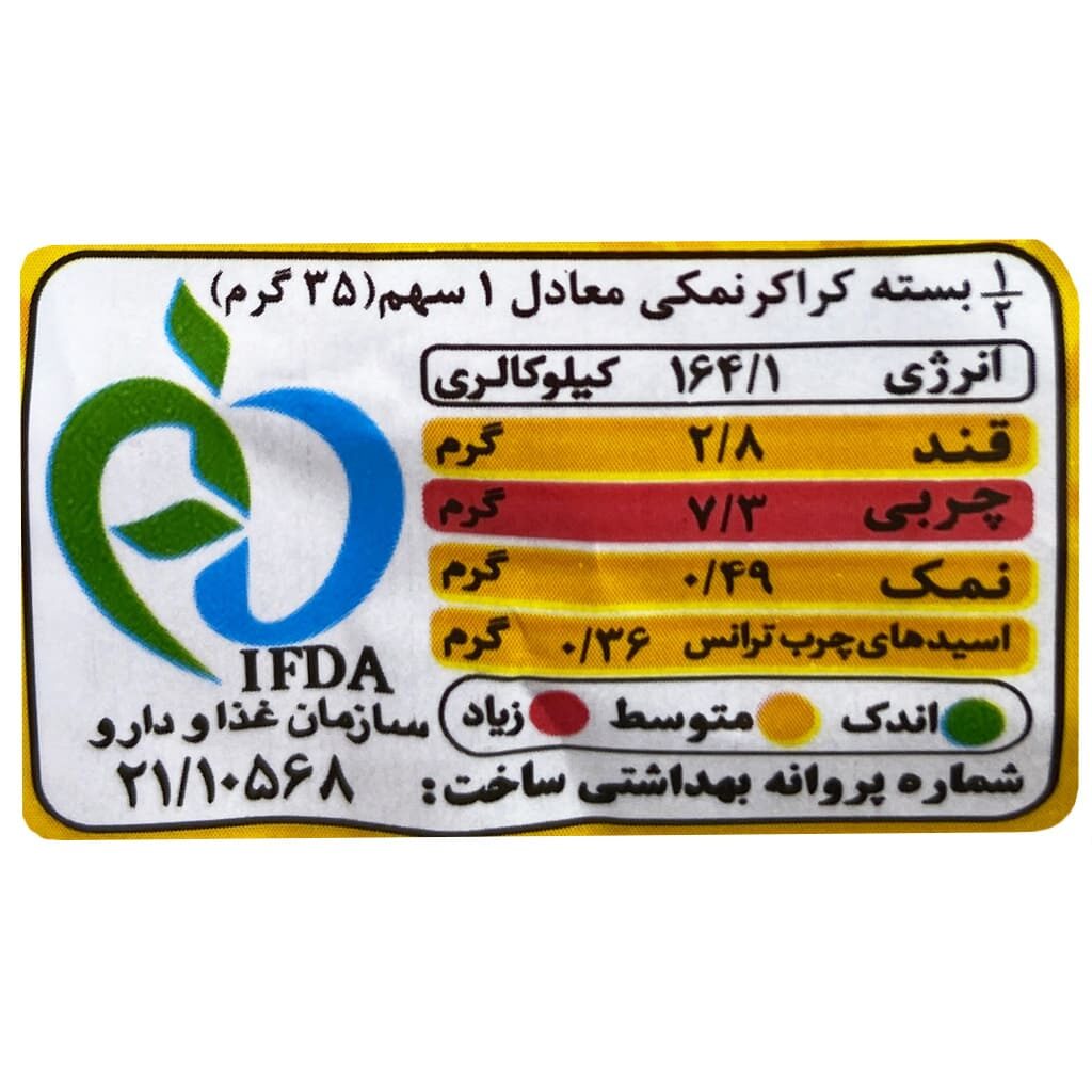 بیسکوییت کراکر نمکی ماهی شیرین عسل