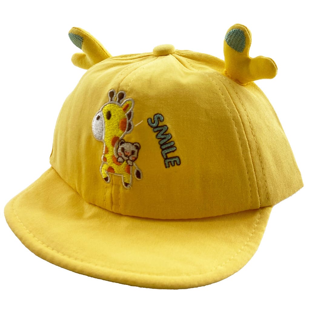 کلاه نقاب دار بچگانه Smile طرح زرافه زرد