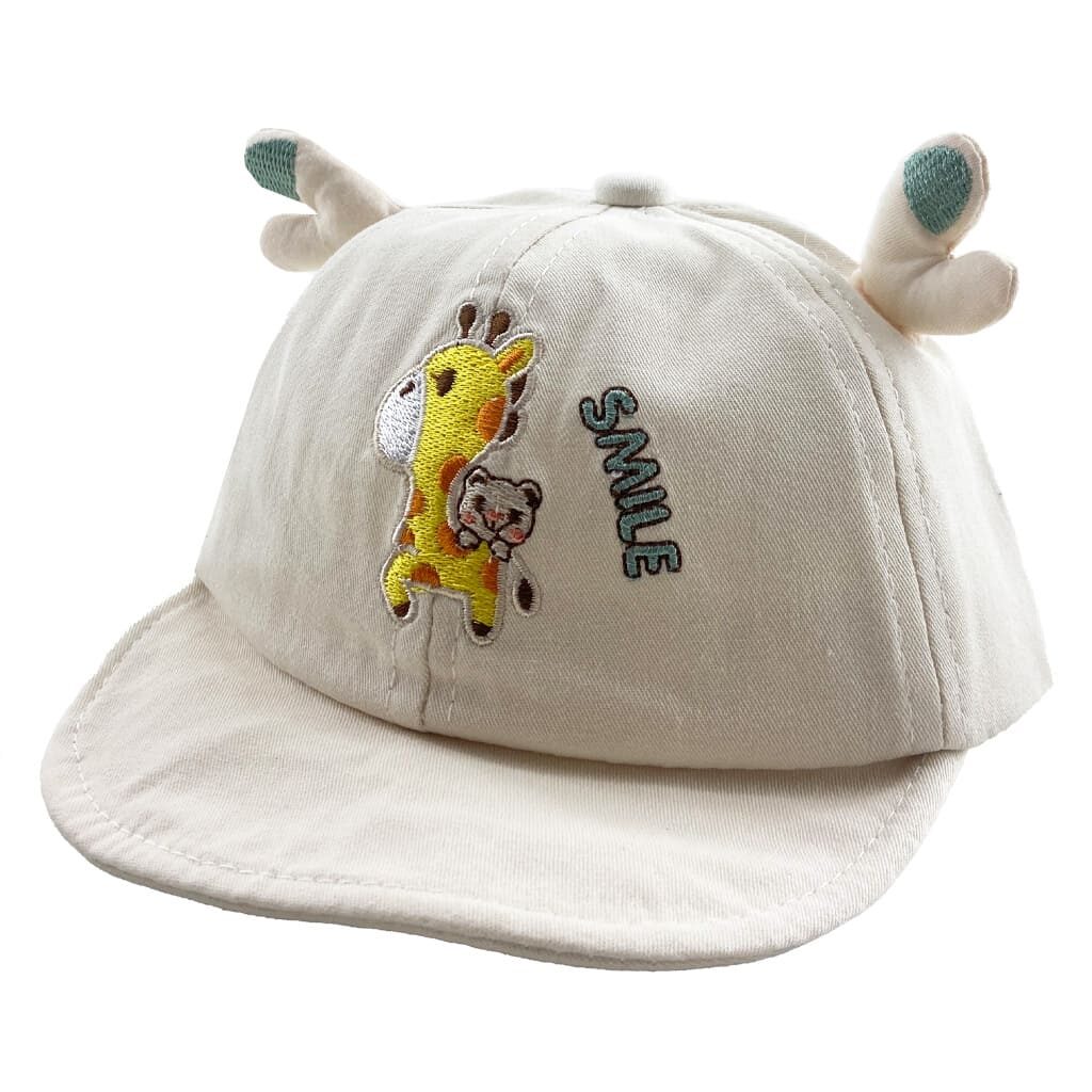 کلاه نقاب دار بچگانه Smile طرح زرافه شیری