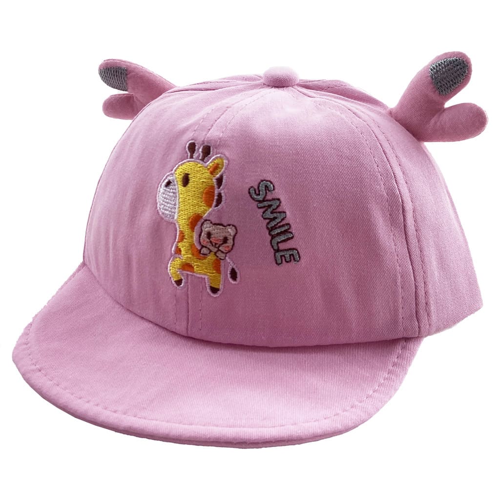 کلاه نقاب دار بچگانه Smile طرح زرافه صورتی