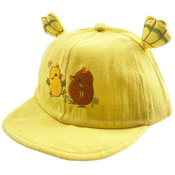 کلاه نقاب دار نوزادی گوش دار طرح جوجه زرد