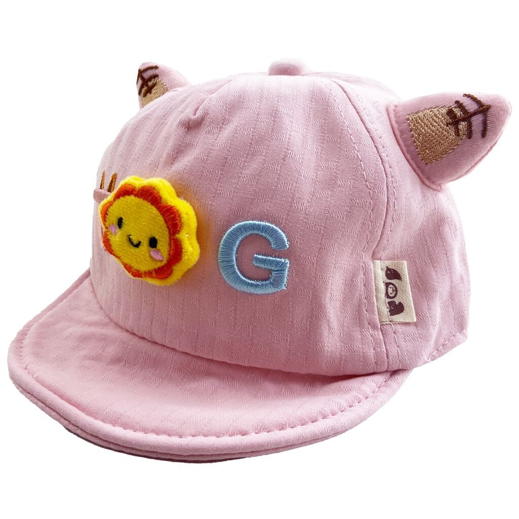 کلاه نقاب دار نوزادی TG طرح شیر صورتی1