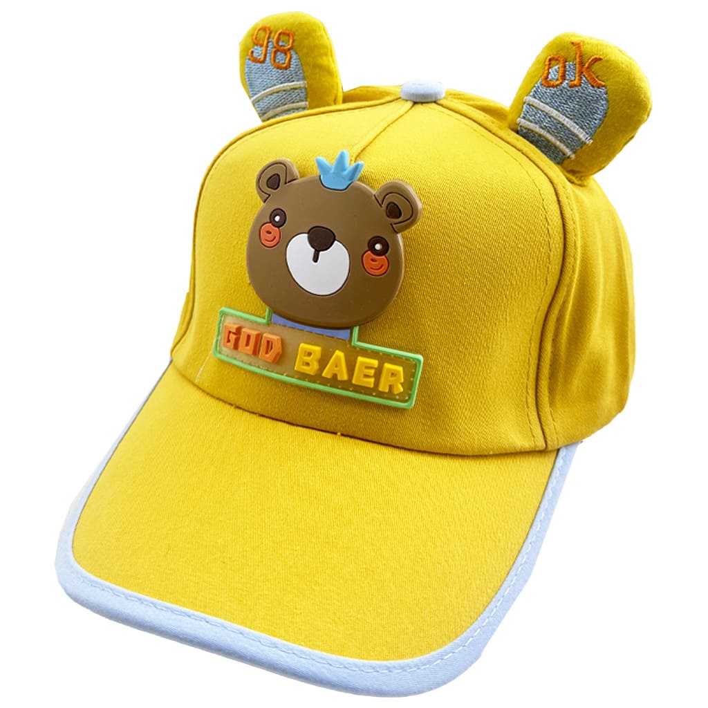 کلاه نقاب دار بچگانه خرس خردلی گوش دار God Baer