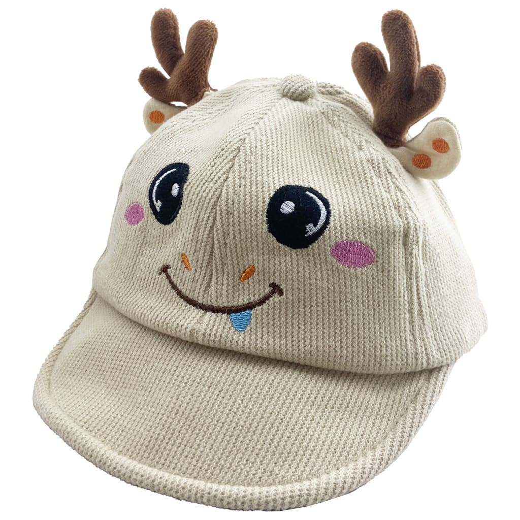 کلاه نقاب دار بچگانه مخمل کبریتی گوزن خندان طوسی