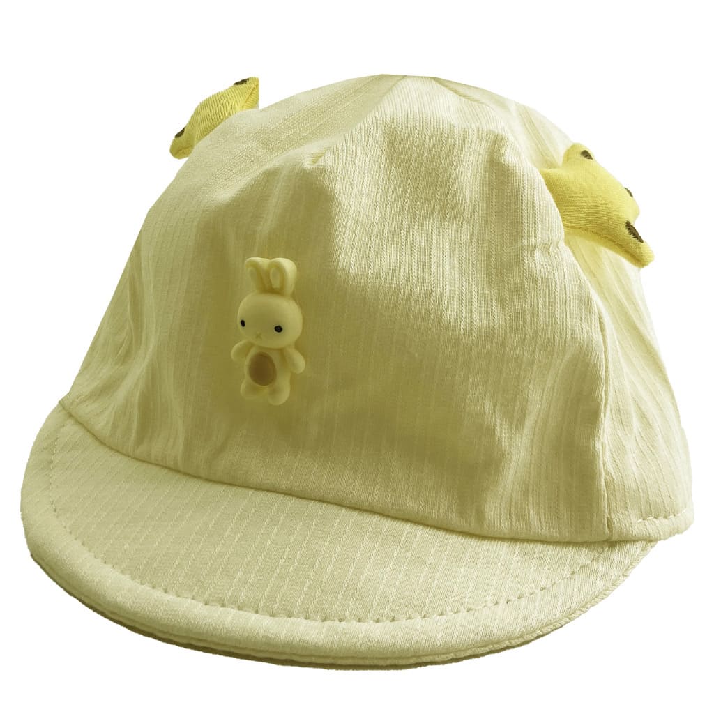 کلاه نقاب دار نوزادی طرح خرگوش برجسته زرد
