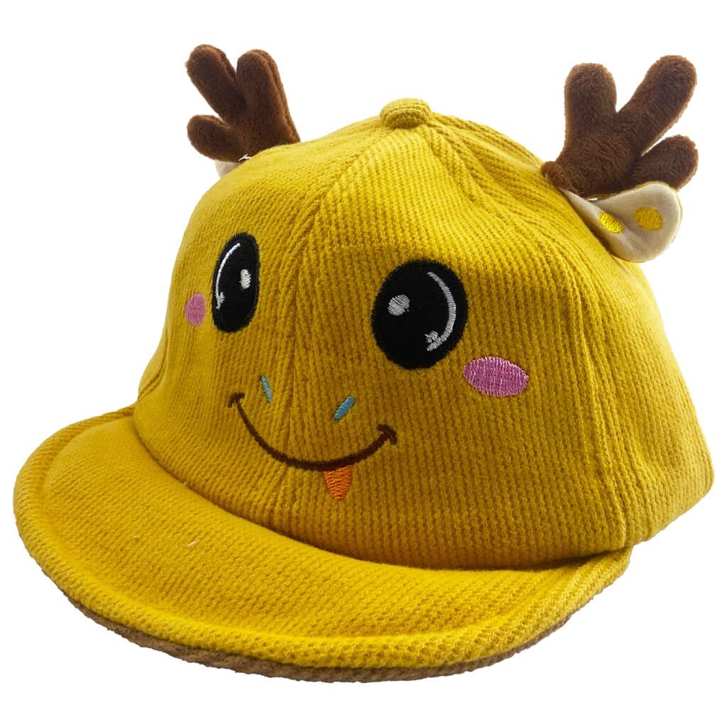 کلاه نقاب دار بچگانه مخمل کبریتی گوزن خندان