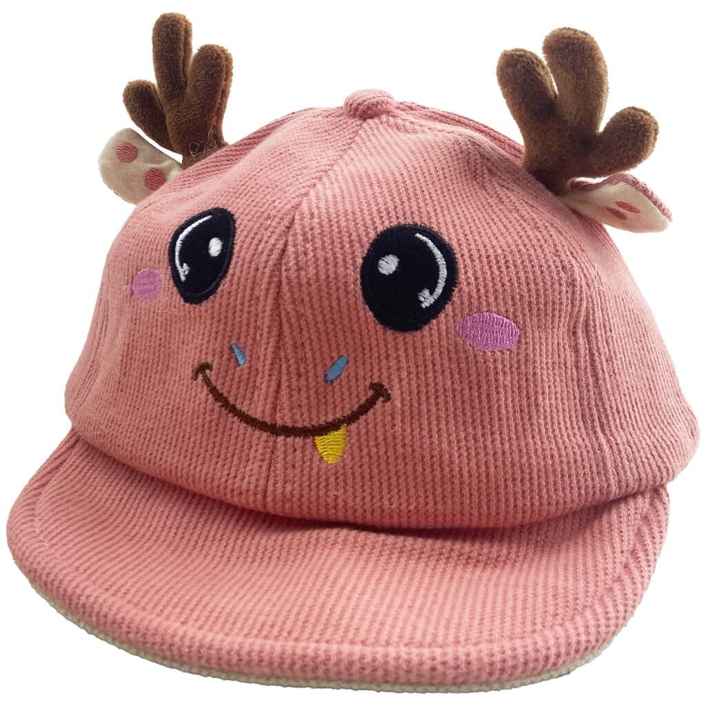 کلاه نقاب دار بچگانه مخمل کبریتی گوزن خندان کالباسی