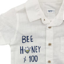 ست پیراهن و شورتک Bee Honey زنبور سفید Iggy6