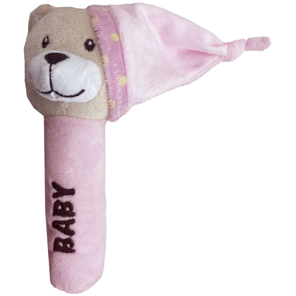 جغجغه سوسیسی خرس کلاه دار جیو Jio صورتی