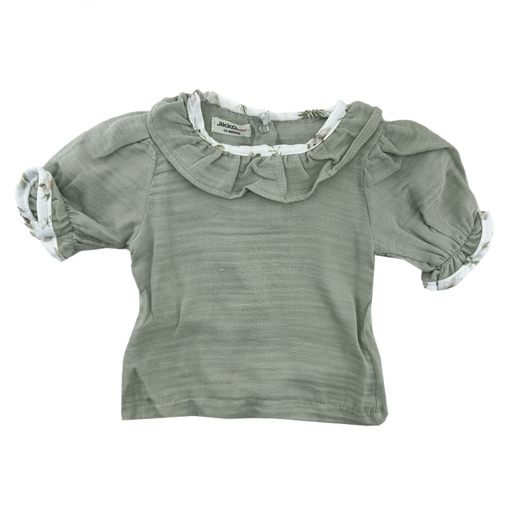 سرهم (رامپر) و تیشرت پاپیون دار خرگوش سبز Jikko5