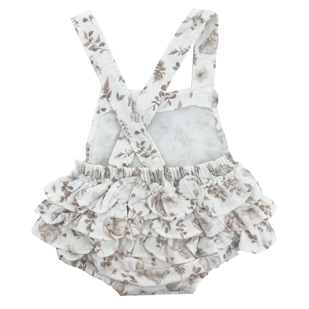 سرهم (رامپر) و تیشرت پاپیون دار خرگوش کرمی Jikko6