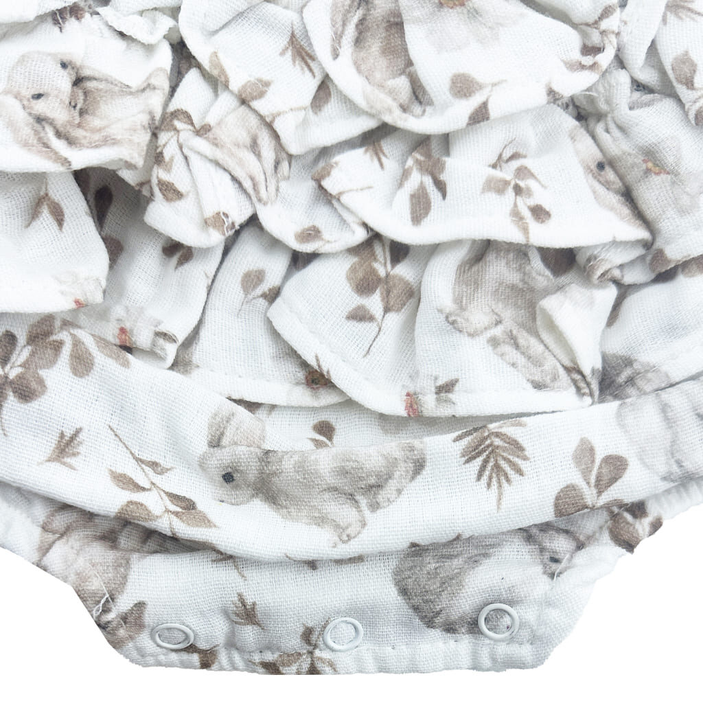 سرهم (رامپر) و تیشرت پاپیون دار خرگوش کرمی Jikko7