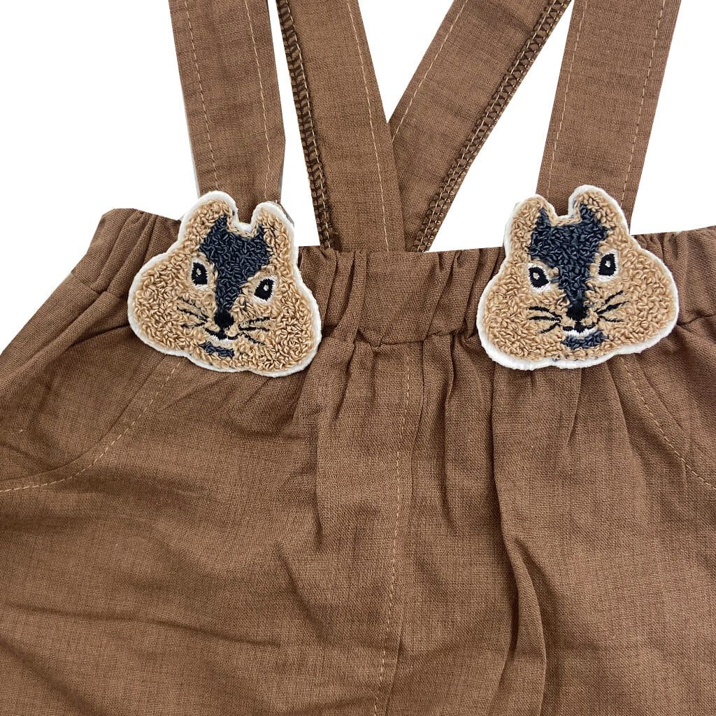 سرهم و پیراهن یقه آخوندی پسرانه سنجاب قهوه ای Jikko2