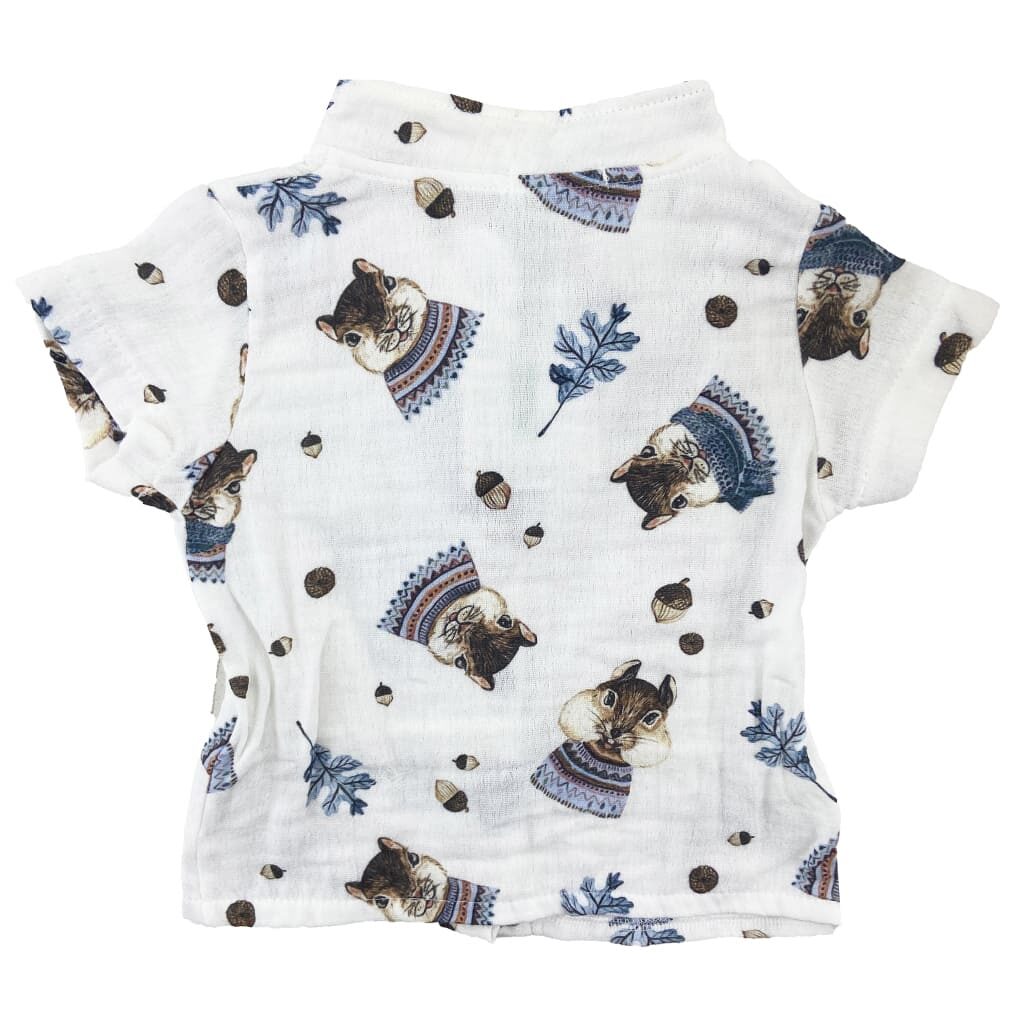 سرهم و پیراهن یقه آخوندی پسرانه سنجاب قهوه ای Jikko4