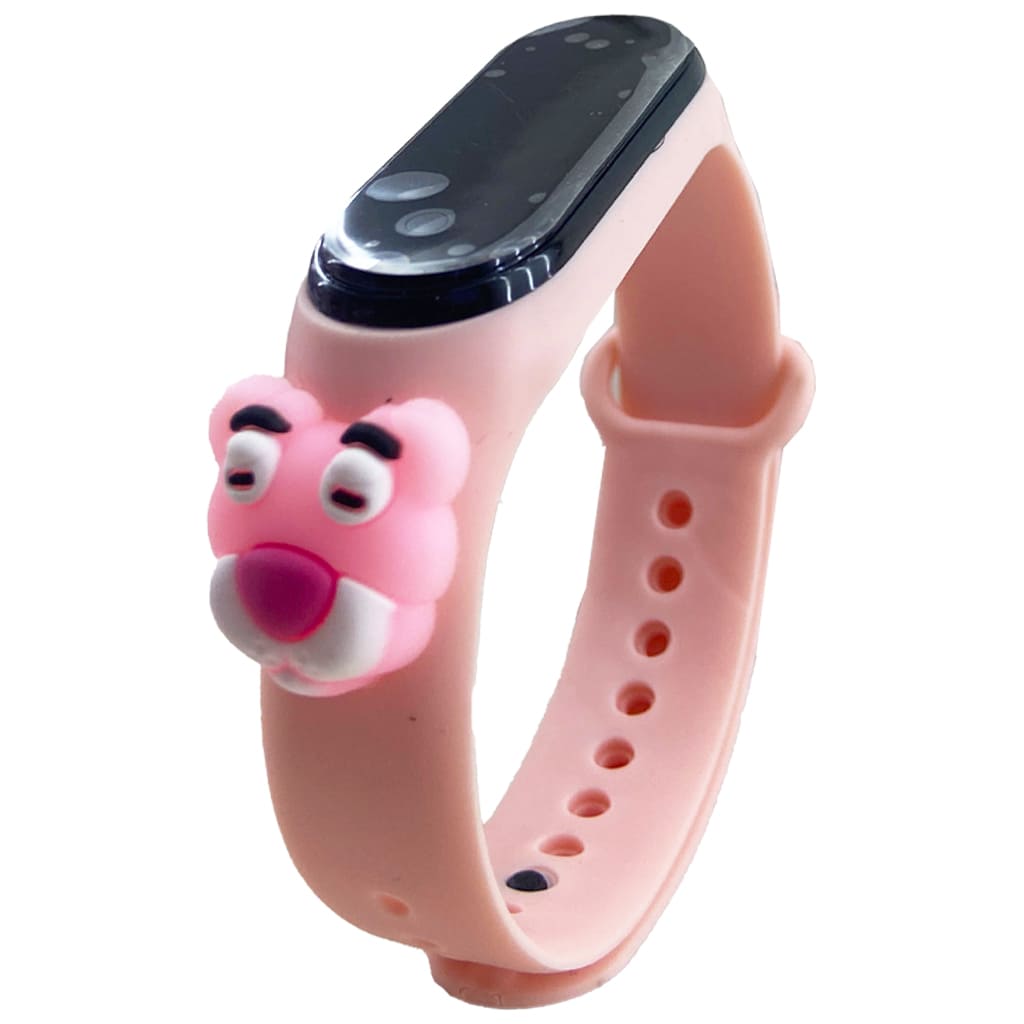 ساعت مچی دیجیتالی لمسی بچگانه عروسکی صورتی1