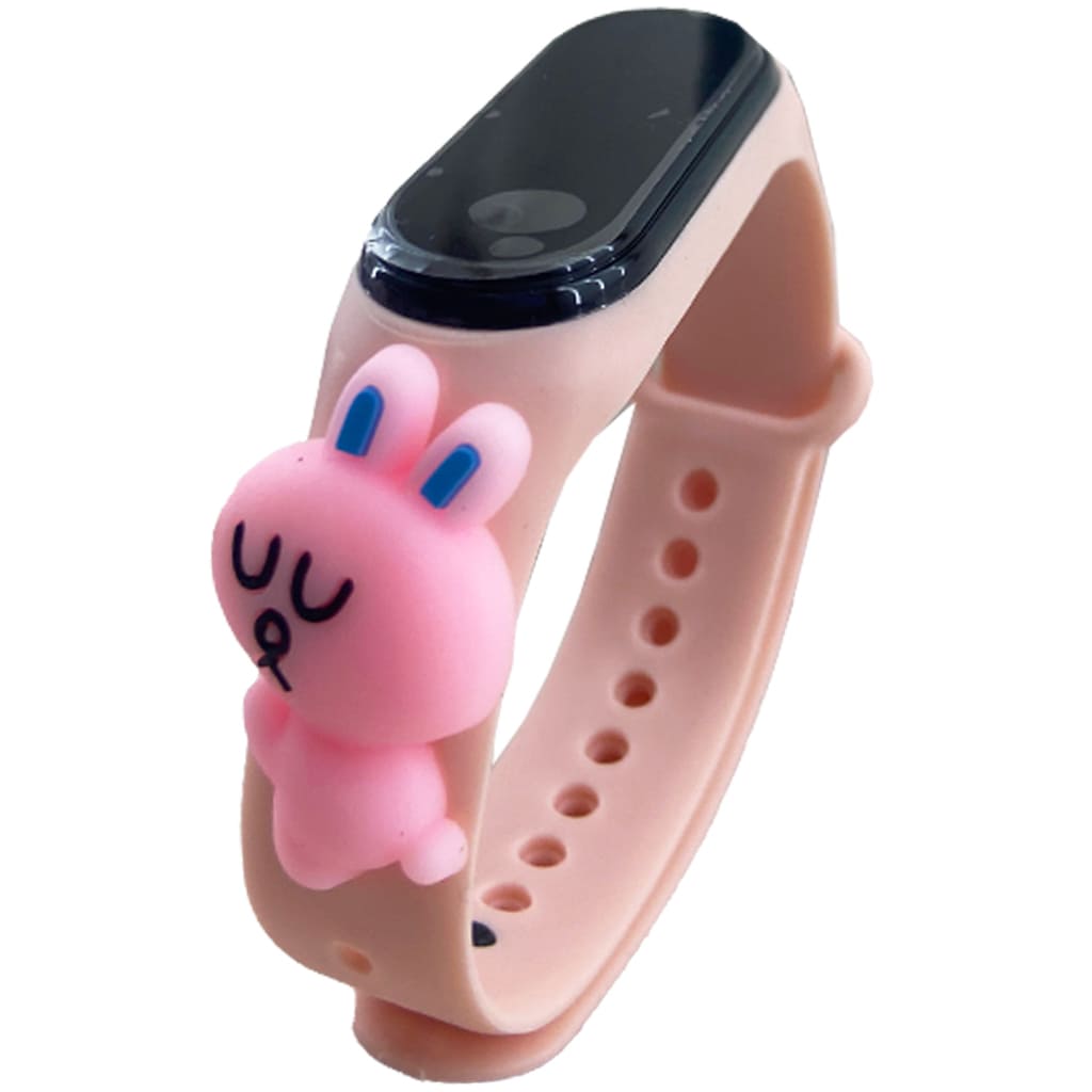 ساعت مچی دیجیتالی لمسی بچگانه عروسکی صورتی3