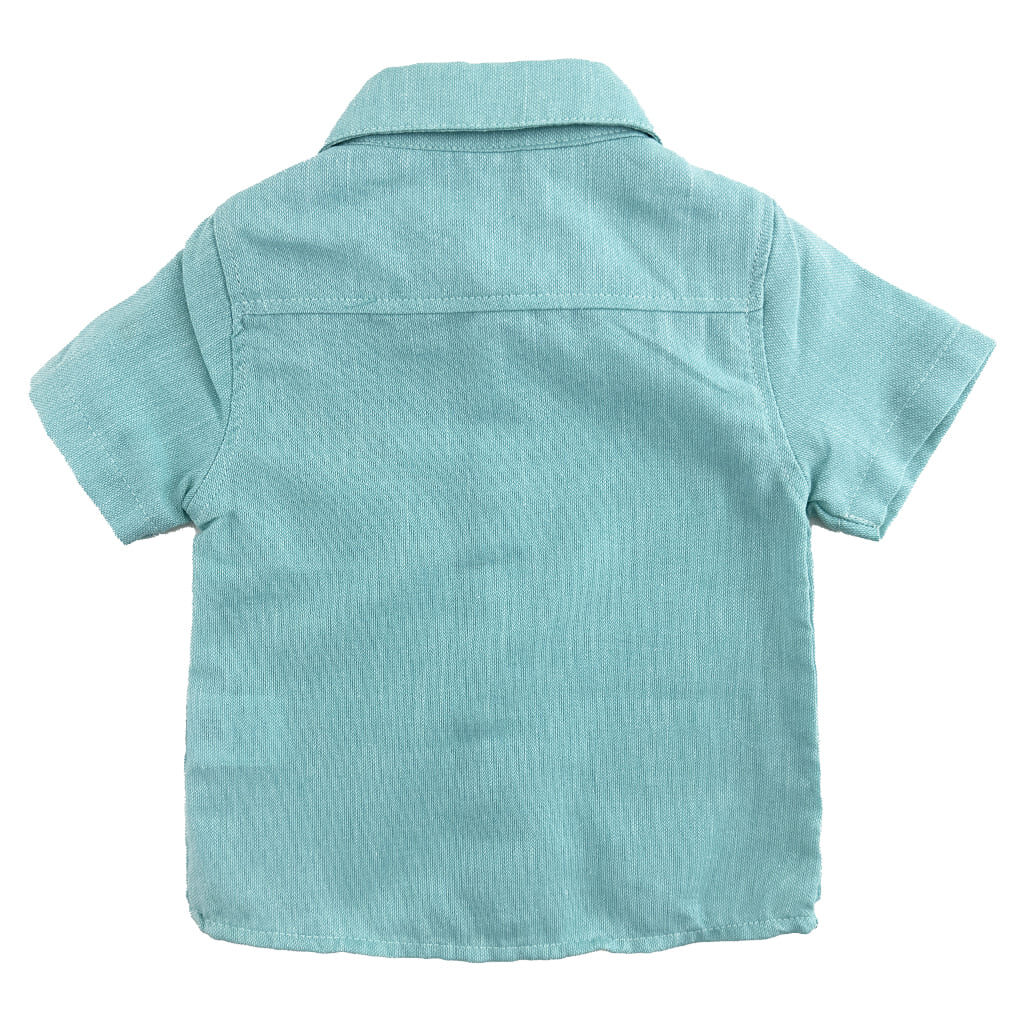 پیراهن آستین کوتاه و شورتک همبرگر فیروزه ای Iggy1