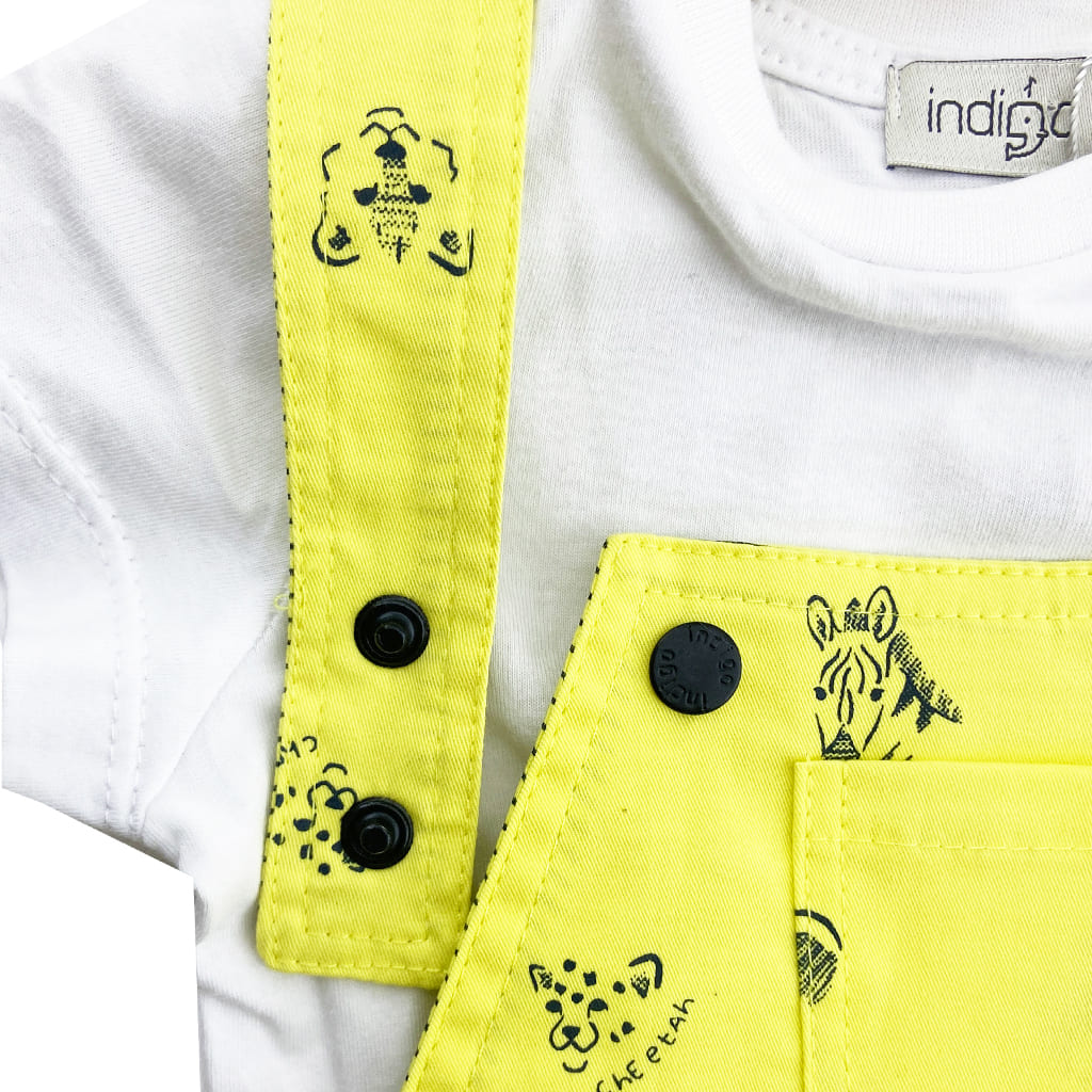 سرهم پیش بندی دو تکه کلاه دار زرافه ایندیگو indigo2