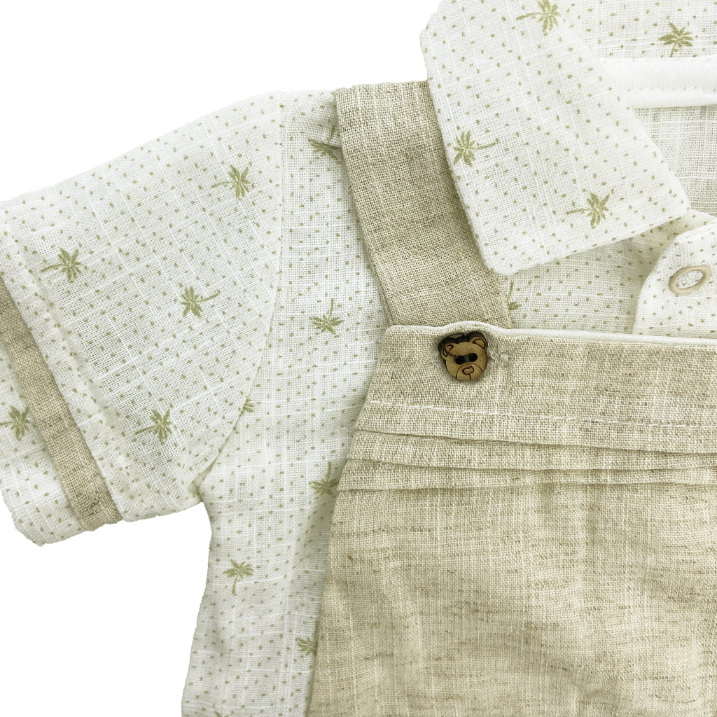 سرهم (رامپر) نخی آستین کوتاه طرح نخل Bellojoy4