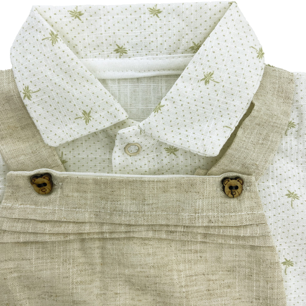 سرهم (رامپر) نخی آستین کوتاه طرح نخل Bellojoy3