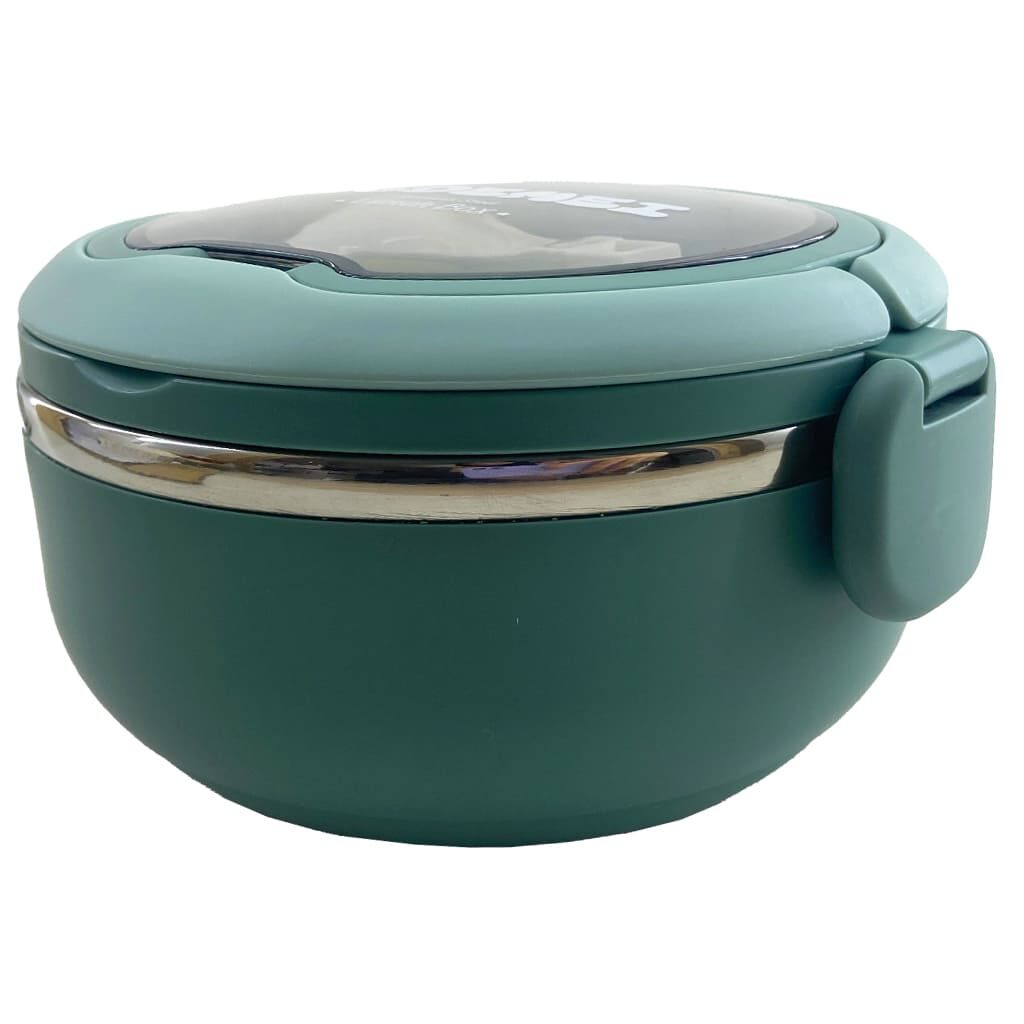 ظرف غذا (لانچ باکس) گرد استیل دسته دار Tedemei3