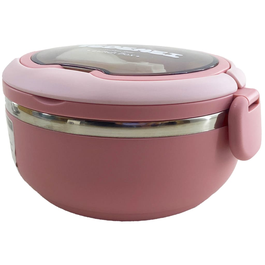 ظرف غذا (لانچ باکس) گرد استیل دسته دار Tedemei4