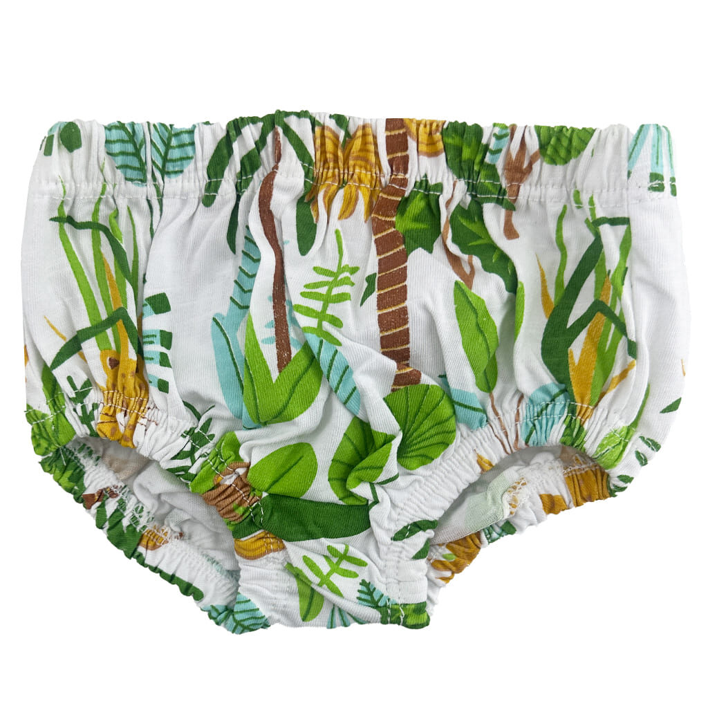 پیراهن دخترانه نخی طرح میمون و درخت ایندیگو indigo2