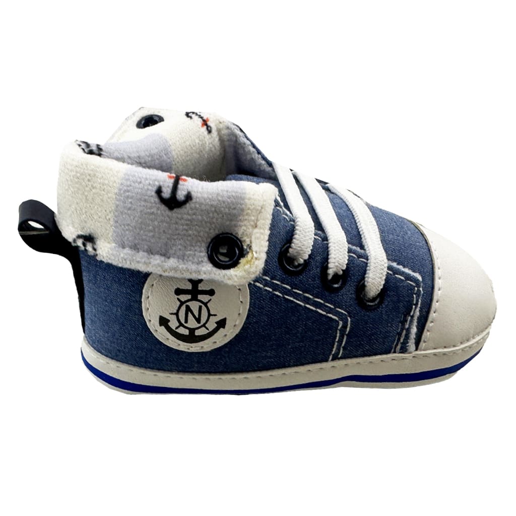 کفش نوزادی بغل ملوانی سرمه ای نیو استار New star1