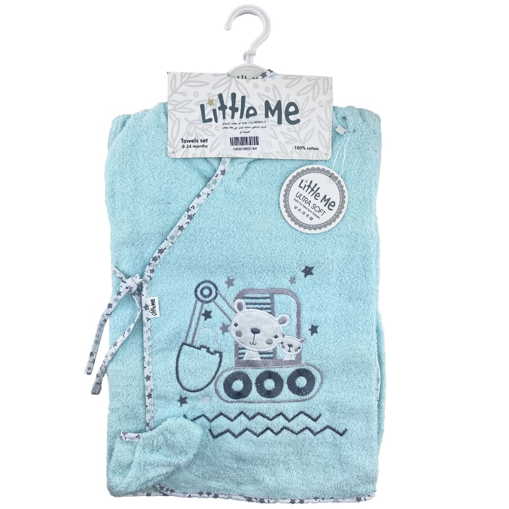 حوله تن پوش کلاه دار خرس و جرثقیل لیتل می Little Me