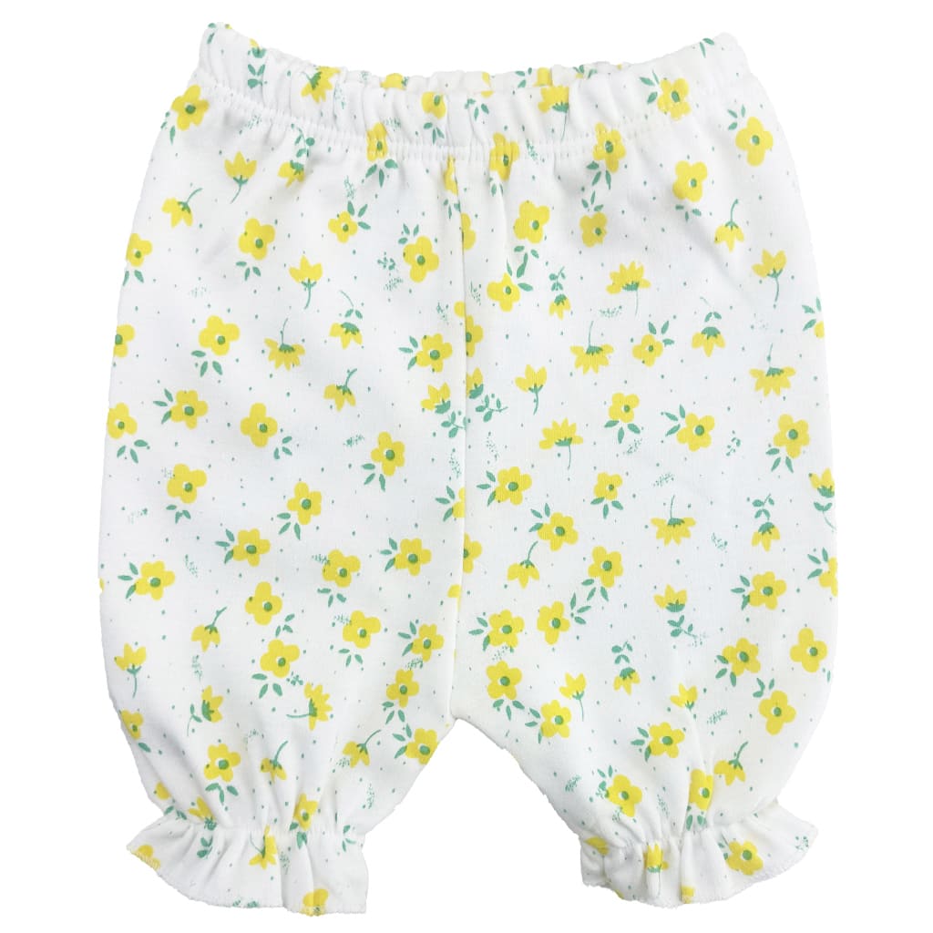 ست تیشرت و شورتک دخترانه گل دار خردلی کانگورو Kangourou1