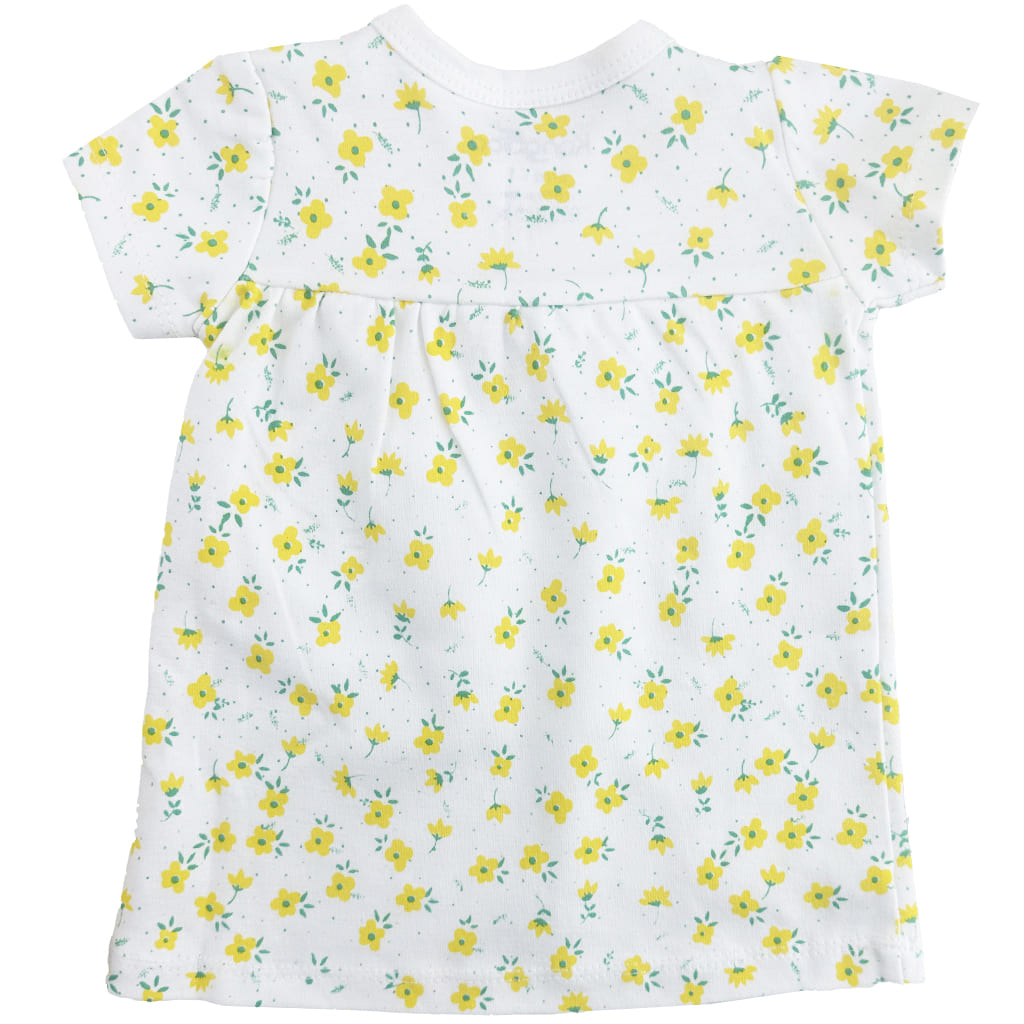 ست تیشرت و شورتک دخترانه گل دار سفید کانگورو3