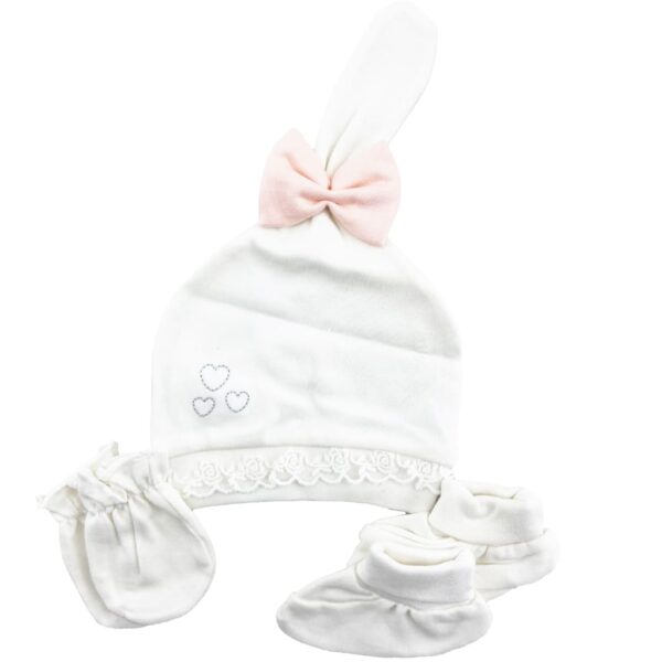ست کلاه، دستکش و پاپوش نوزادی قلب پاپو Papo
