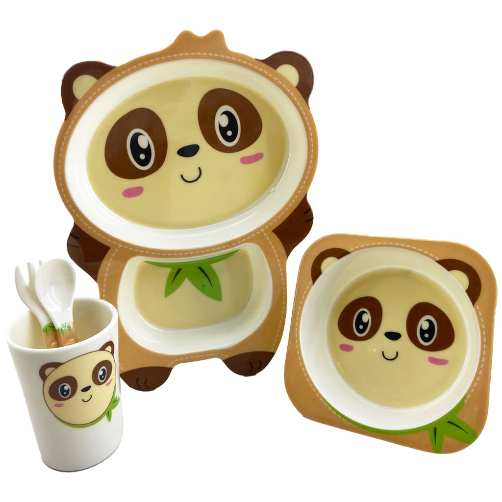 سرویس غذاخوری پنج تکه بامبو پاندا چیکو Chicoo7