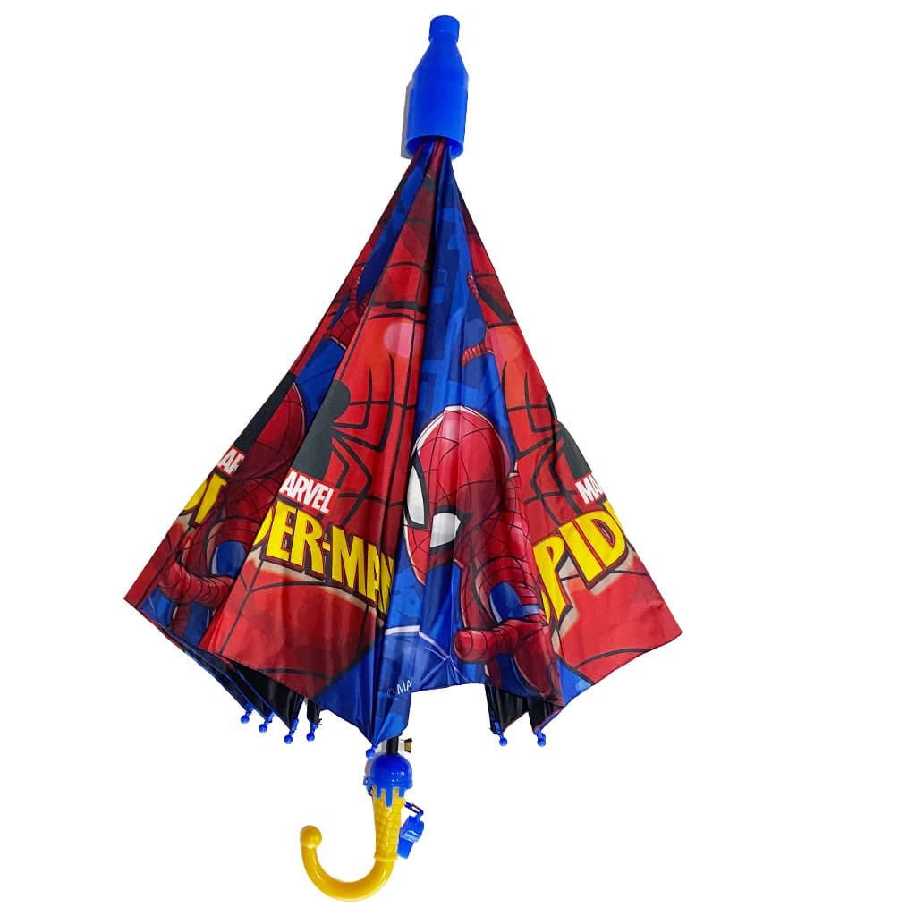 چتر بچگانه دو لایه قاب آکاردیونی سوت دار مرد عنکبوتی3