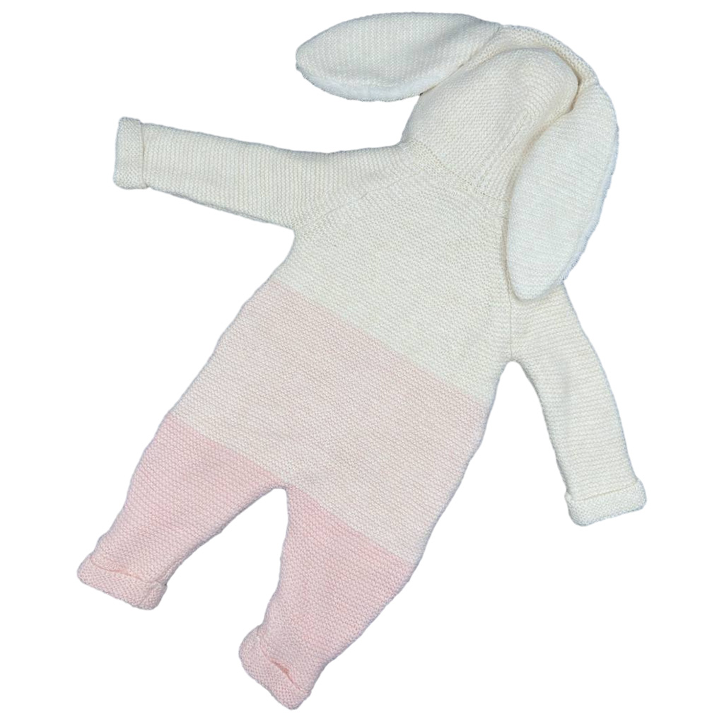 سرهم بافت كركدار 3رنگ راه راه جلودكمه كلاه خرگوش